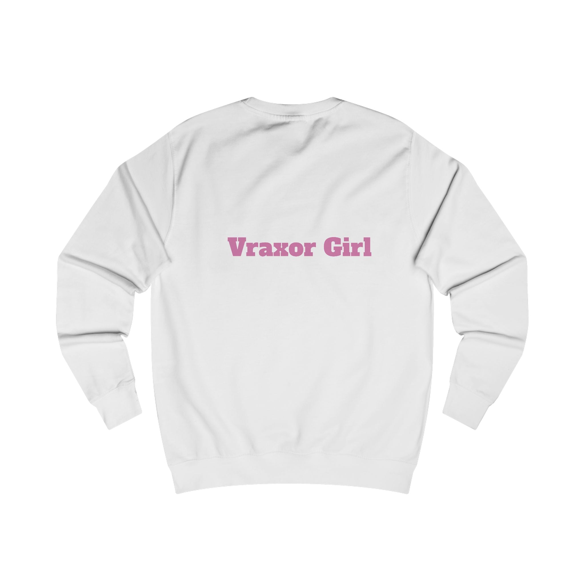 Vraxor Girl Pink Hoodie Character Sweatshirt — Cute Anime Coffee Girl Crewneck